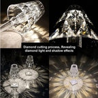Rechargeable Crystal Diamond Table Lamp with Touch Dimming