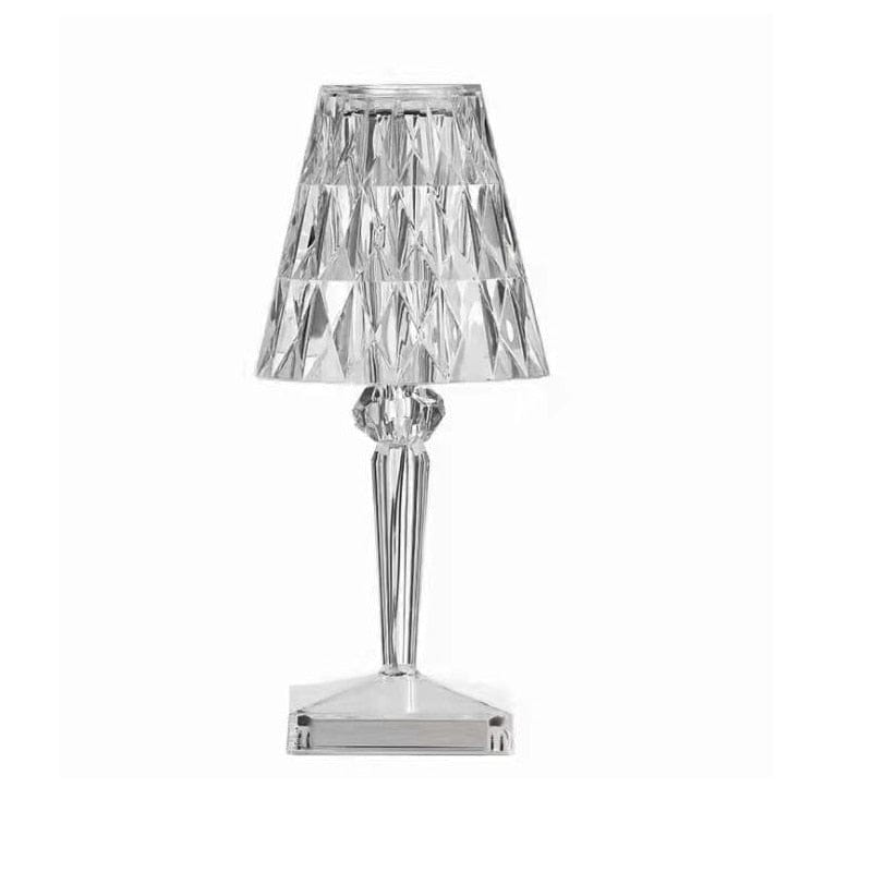 Rechargeable Crystal Diamond Table Lamp with Touch Dimming
