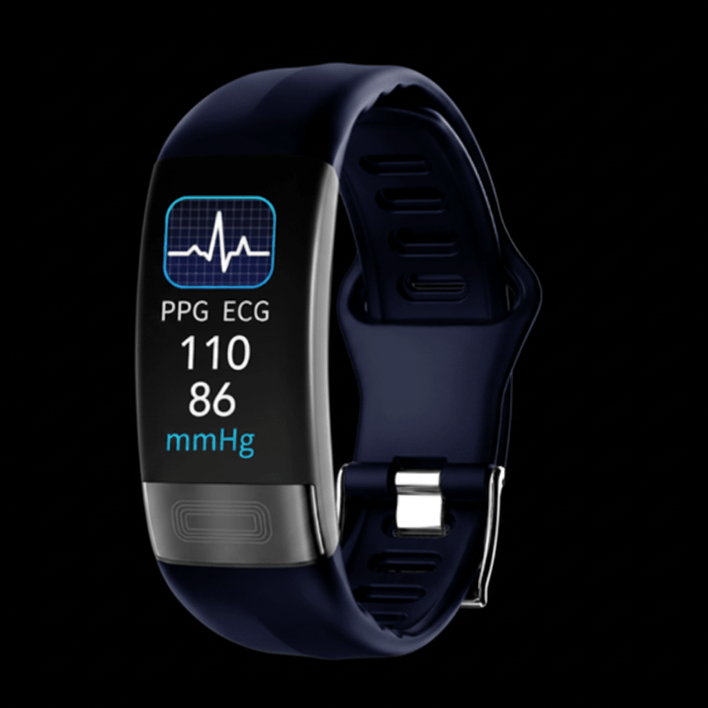 Smart Watch Fitness Tracker with ECG Heart Rate Blood Pressure and Sleep Monitoring Water-Resistant Activity Tracker for iPhone and Android