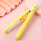 Mini Flat Iron Ceramic Hair Straightener and Curler Two in One Travel Hair Styling Iron for Short Hair and Bangs