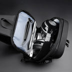Anti-Theft Sling Backpack Crossbody Chest Bag with USB Charging Port Combination Lock Water-Resistant Shoulder Bag