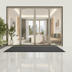 Heavy Duty Door Mat with Non-Slip Rubber Backing Striped Dirt Trapping Entrance Mat for Indoor and Outdoor