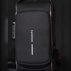 Anti-Theft Sling Backpack Crossbody Chest Bag with USB Charging Port Combination Lock Water-Resistant Shoulder Bag