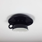 Modern Ceramic Flush Mount Ceiling Light With Gloss Finish in Black — Harbor Light Co.