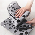 Non-Slip Antibacterial Shower Mat with Drainage Holes and Suction Cups Quick Drying Bath Tub Mat