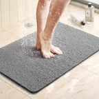 Non-Slip Shower Mat Soft Loop Texture Quick Draining Machine Washable Cut-to-Size Bath Mat for Shower and Tub