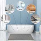 Non-Slip Shower Mat Soft Loop Texture Quick Draining Machine Washable Cut-to-Size Bath Mat for Shower and Tub