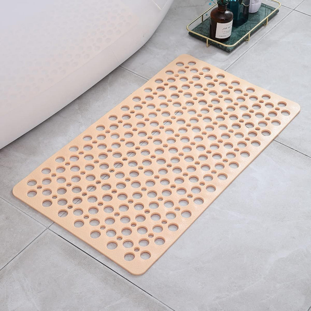 Non-Slip Antibacterial Shower Mat with Drainage Holes and Suction Cups Quick Drying Bath Tub Mat
