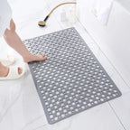 Non-Slip Shower Mat with Suction Cups and Drain Holes Anti-Slip Bathtub Mat Quick-Drying Washable PVC Bath Mat for Shower and Tub