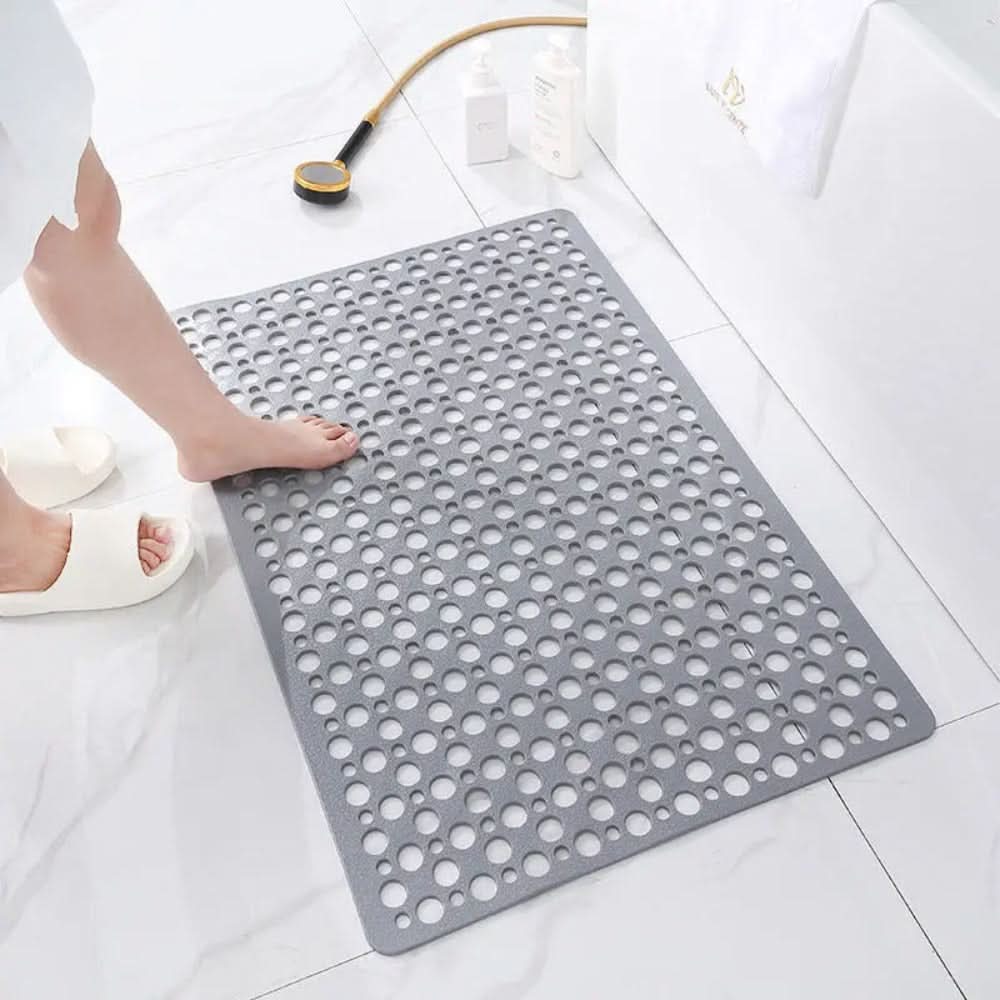 Non-Slip Shower Mat with Suction Cups and Drain Holes Anti-Slip Bathtub Mat Quick-Drying Washable PVC Bath Mat for Shower and Tub