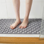Non-Slip Antibacterial Shower Mat with Drainage Holes and Suction Cups Quick Drying Bath Tub Mat