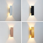 Modern Up Down LED Light Wall Sconce in Brushed Aluminum
