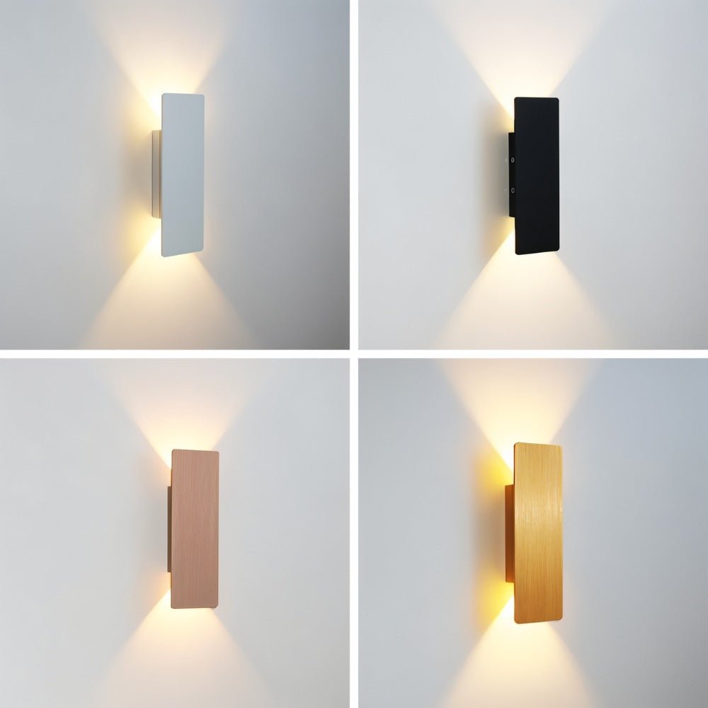 Modern Up Down LED Light Wall Sconce in Brushed Aluminum
