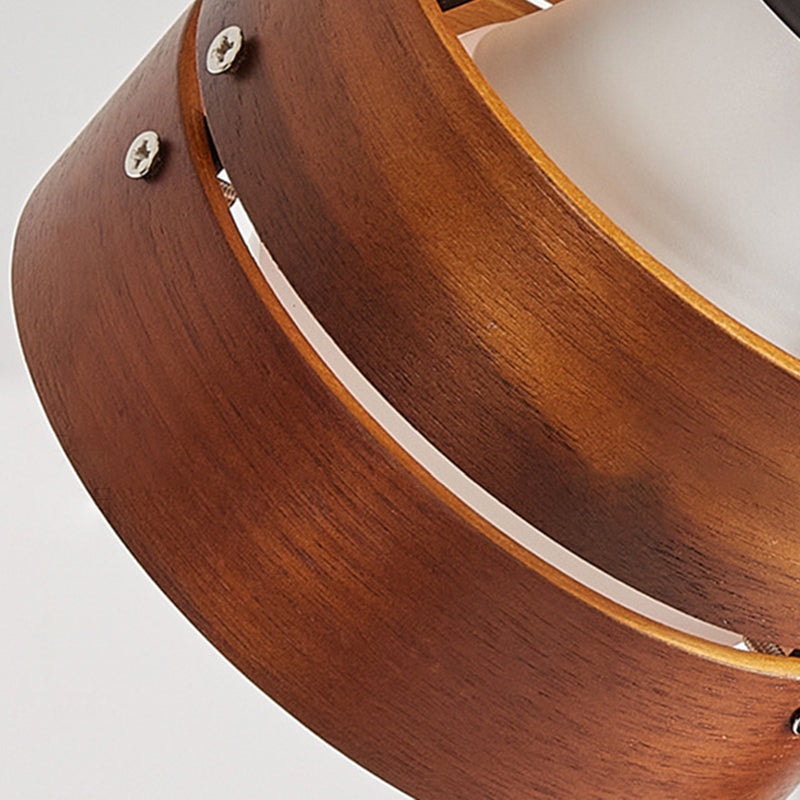 Japanese Style Wooden Clip On Spotlight Lamp with Adjustable Clamp