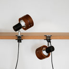 Japanese Style Wooden Clip On Spotlight Lamp with Adjustable Clamp