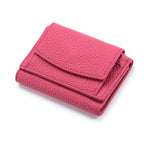 Small RFID Blocking Wallet for Women Soft PU Leather Trifold Mini Wallet with Coin Pocket Card Holder and Snap Closure