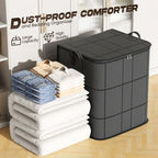 Large Zippered Storage Bag with Reinforced Handles for Comforters and Clothes