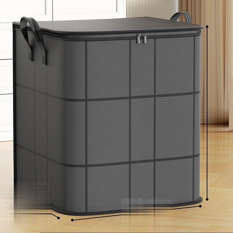 Large Zippered Storage Bag with Reinforced Handles for Comforters and Clothes