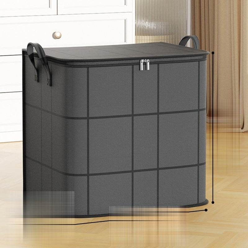 Large Zippered Storage Bag with Reinforced Handles for Comforters and Clothes