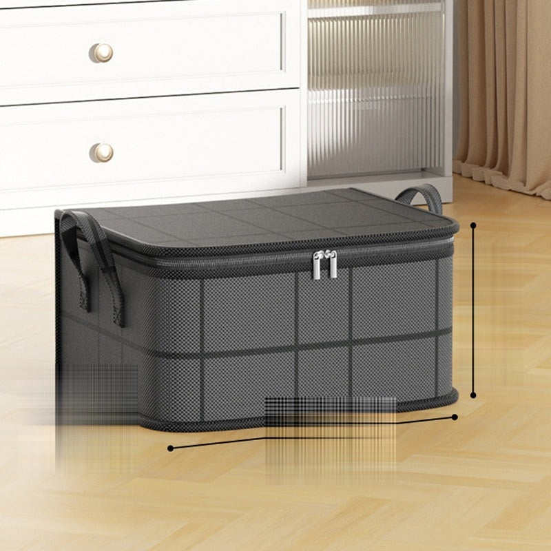 Large Zippered Storage Bag with Reinforced Handles for Comforters and Clothes