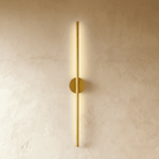 Minimalist Vertical Linear Wall Sconce with Round Backplate
