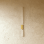 Minimalist Vertical Linear Wall Sconce with Round Backplate