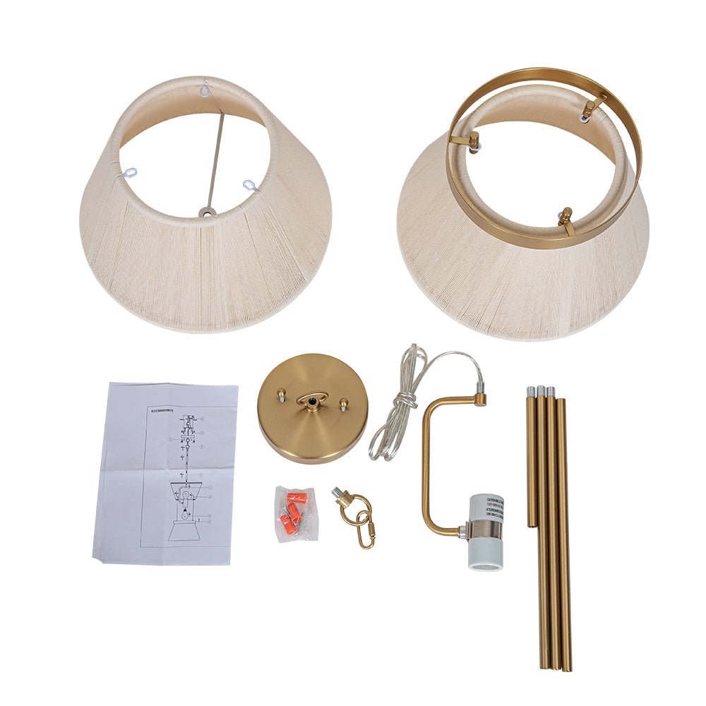 Modern Fabric Pendant Light With Tri-Color Glow — Harbor Light Co.