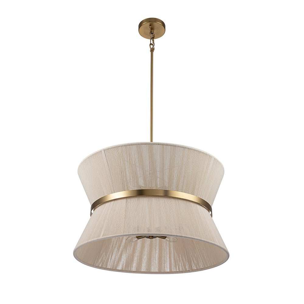 Modern Fabric Pendant Light With Tri-Color Glow — Harbor Light Co.