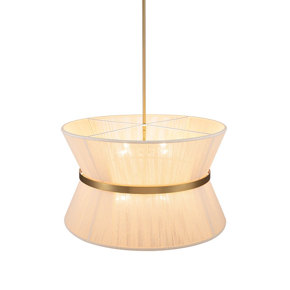 Modern Fabric Pendant Light With Tri-Color Glow — Harbor Light Co.