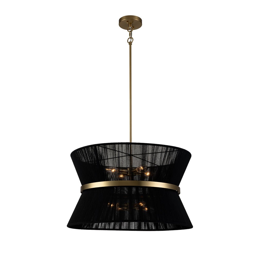 Modern Fabric Pendant Light With Tri-Color Glow — Harbor Light Co.