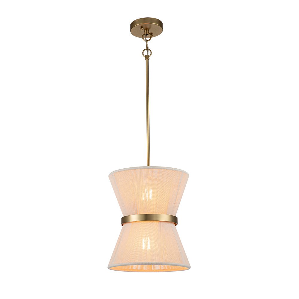 Modern Fabric Pendant Light With Tri-Color Glow — Harbor Light Co.