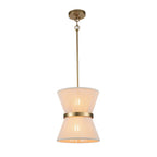 Modern Fabric Pendant Light With Tri-Color Glow — Harbor Light Co.