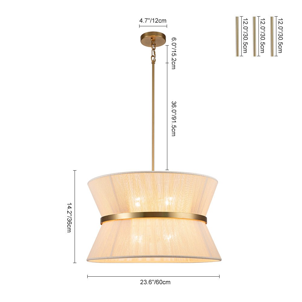 Modern Fabric Pendant Light With Tri-Color Glow — Harbor Light Co.