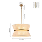 Modern Fabric Pendant Light With Tri-Color Glow — Harbor Light Co.