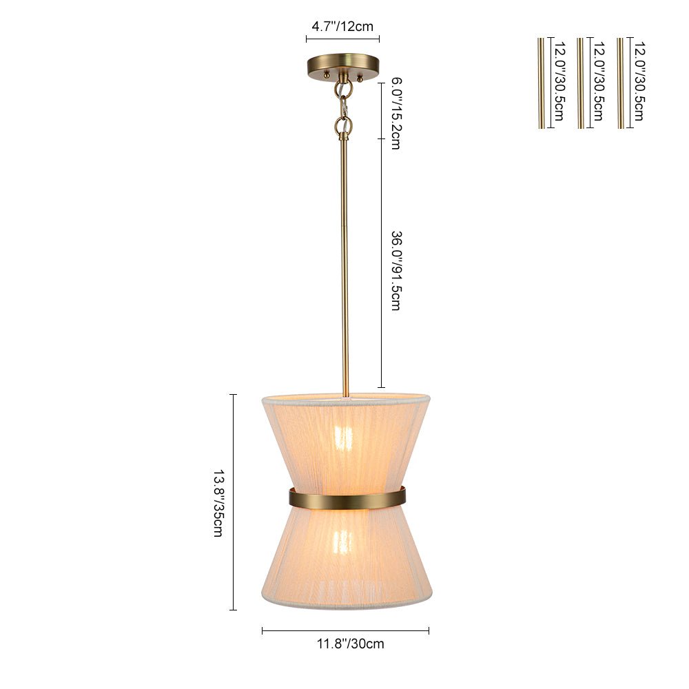 Modern Fabric Pendant Light With Tri-Color Glow — Harbor Light Co.