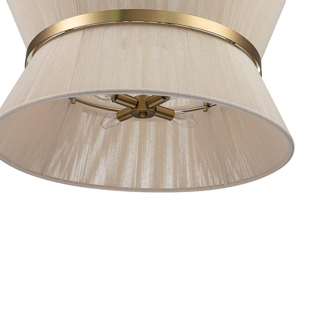Modern Fabric Pendant Light With Tri-Color Glow — Harbor Light Co.
