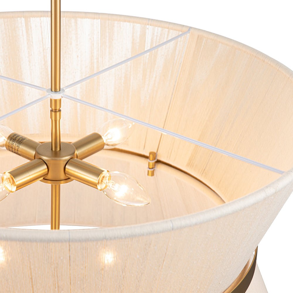 Modern Fabric Pendant Light With Tri-Color Glow — Harbor Light Co.