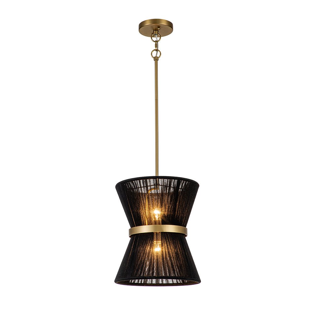 Modern Fabric Pendant Light With Tri-Color Glow — Harbor Light Co.
