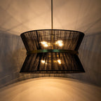 Modern Fabric Pendant Light With Tri-Color Glow — Harbor Light Co.