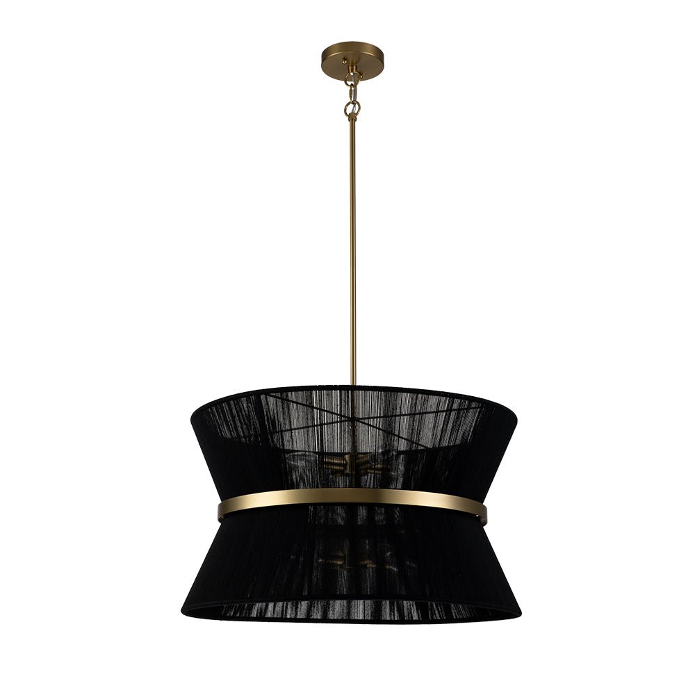 Modern Fabric Pendant Light With Tri-Color Glow — Harbor Light Co.
