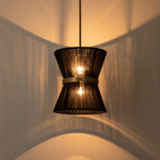 Modern Fabric Pendant Light With Tri-Color Glow — Harbor Light Co.