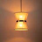 Modern Fabric Pendant Light With Tri-Color Glow — Harbor Light Co.
