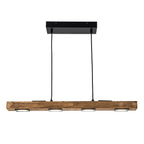 Industrial Wood Linear Pendant Light With Dimmable LED Glow — Harbor Light Co.