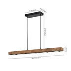 Industrial Wood Linear Pendant Light With Dimmable LED Glow — Harbor Light Co.