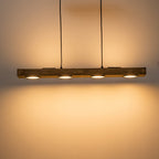 Industrial Wood Linear Pendant Light With Dimmable LED Glow — Harbor Light Co.