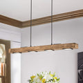 Industrial Wood Linear Pendant Light With Dimmable LED Glow — Harbor Light Co.