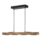 Industrial Wood Linear Pendant Light With Dimmable LED Glow — Harbor Light Co.