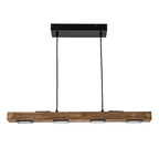 Industrial Wood Linear Pendant Light With Dimmable LED Glow — Harbor Light Co.