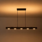 Industrial Wood Linear Pendant Light With Dimmable LED Glow — Harbor Light Co.