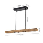 Industrial Wood Linear Pendant Light With Dimmable LED Glow — Harbor Light Co.